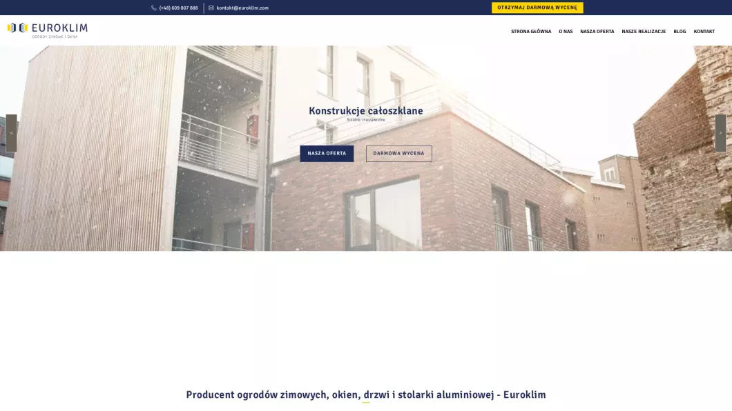 Ogrody zimowe producent - Euroklim
