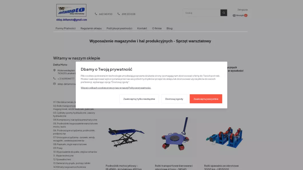 Wyposażenie magazynów - Delta Moto