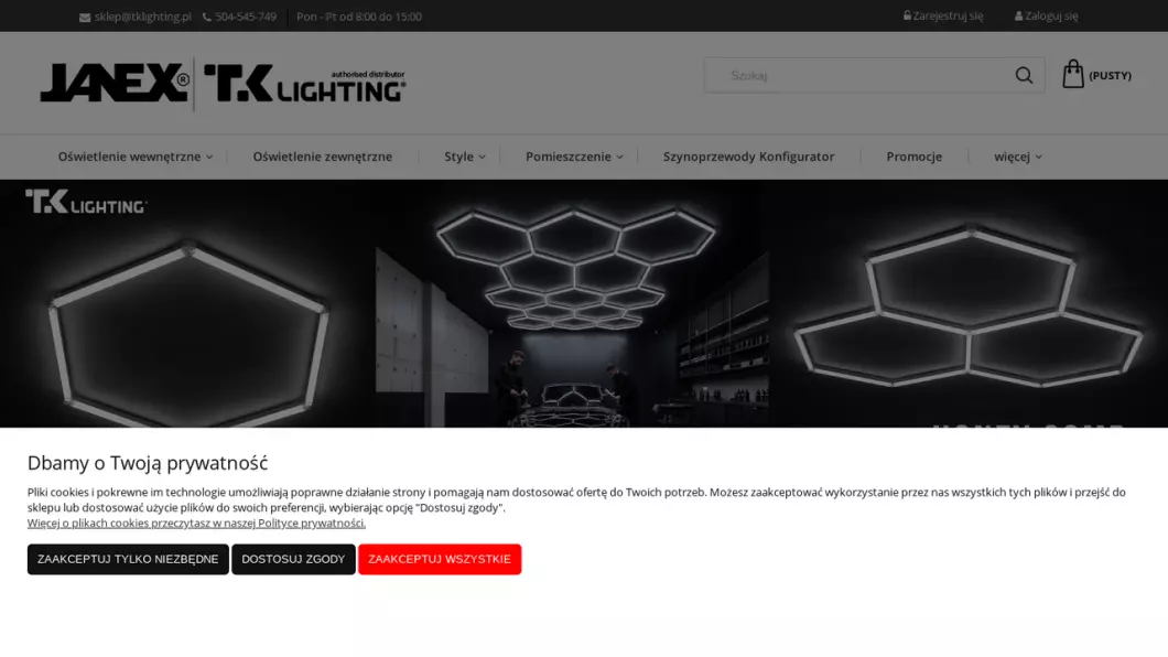 Sklep z oświetleniem TK Lighting
